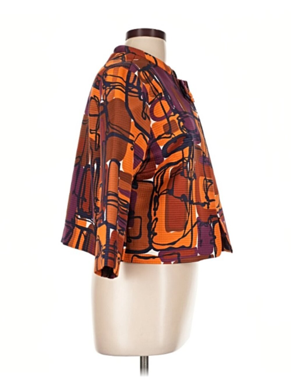 Ruby Rd. Abstract Print Cropped Jacket - Picture 4 of 6